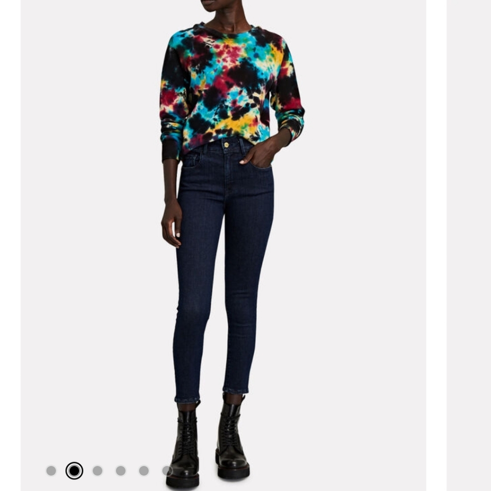Frame le one skinny black denim size 2